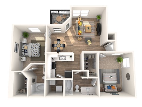 bedroom floor plan an open concept living room and kitchen with a wood floor